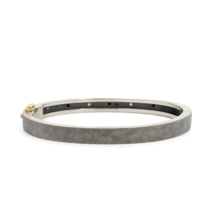 Trunk Show 6 mm Junia Five Bezel Black & White Diamond Bracelet