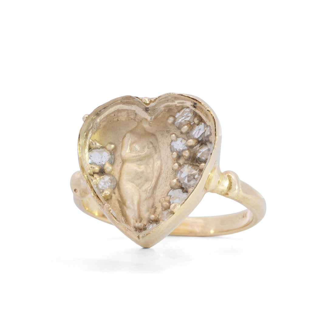 Venus Bezel Heart Ring