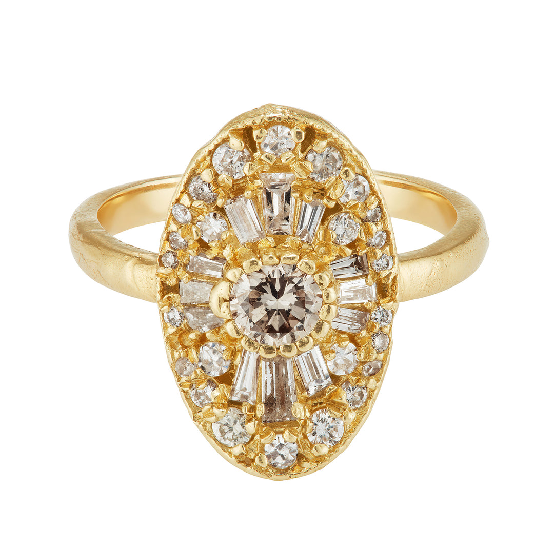 X Oval Scatter Legacy Cocktail Ring