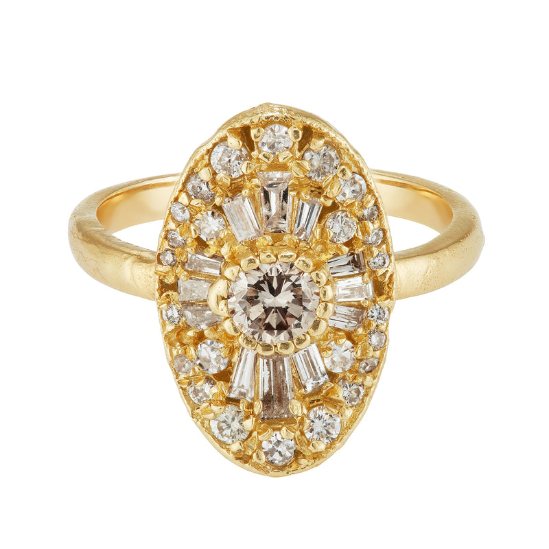 X Oval Scatter Legacy Cocktail Ring