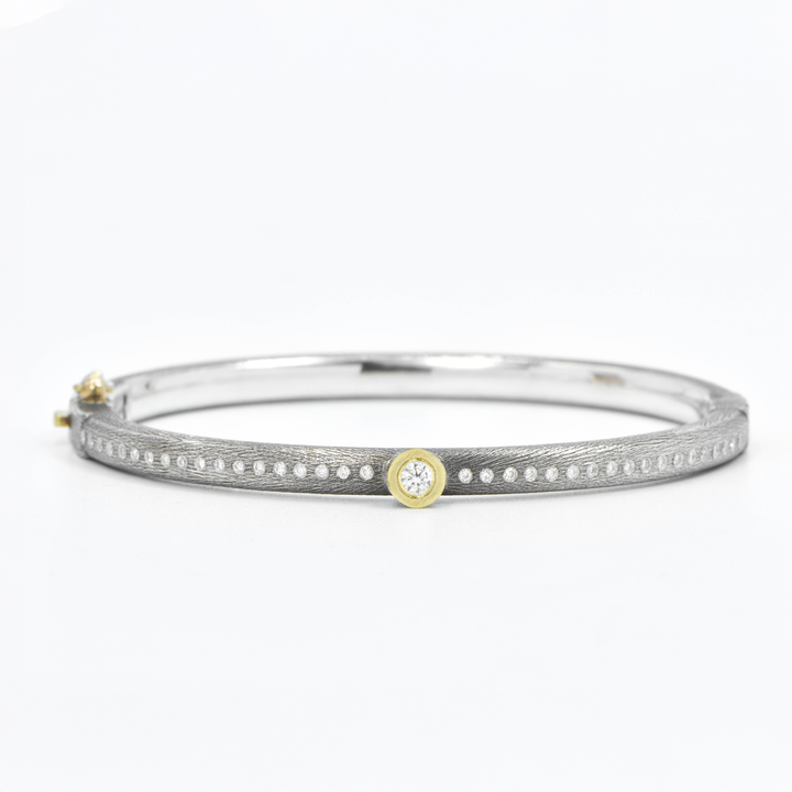 4mm Gypsy Lux Round Diamond Bangle Bracelet