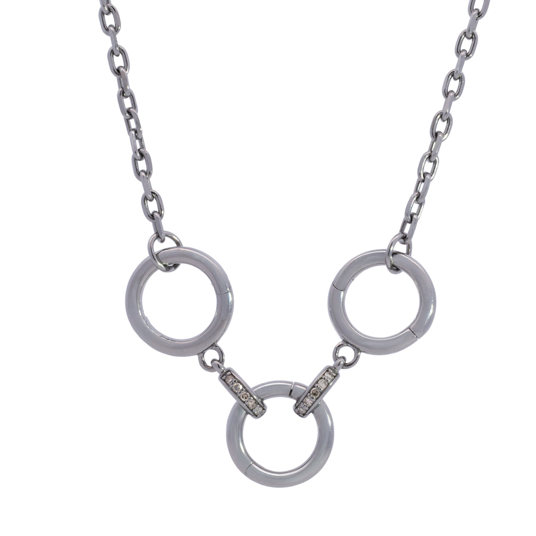 Triple Charm Holder Necklace
