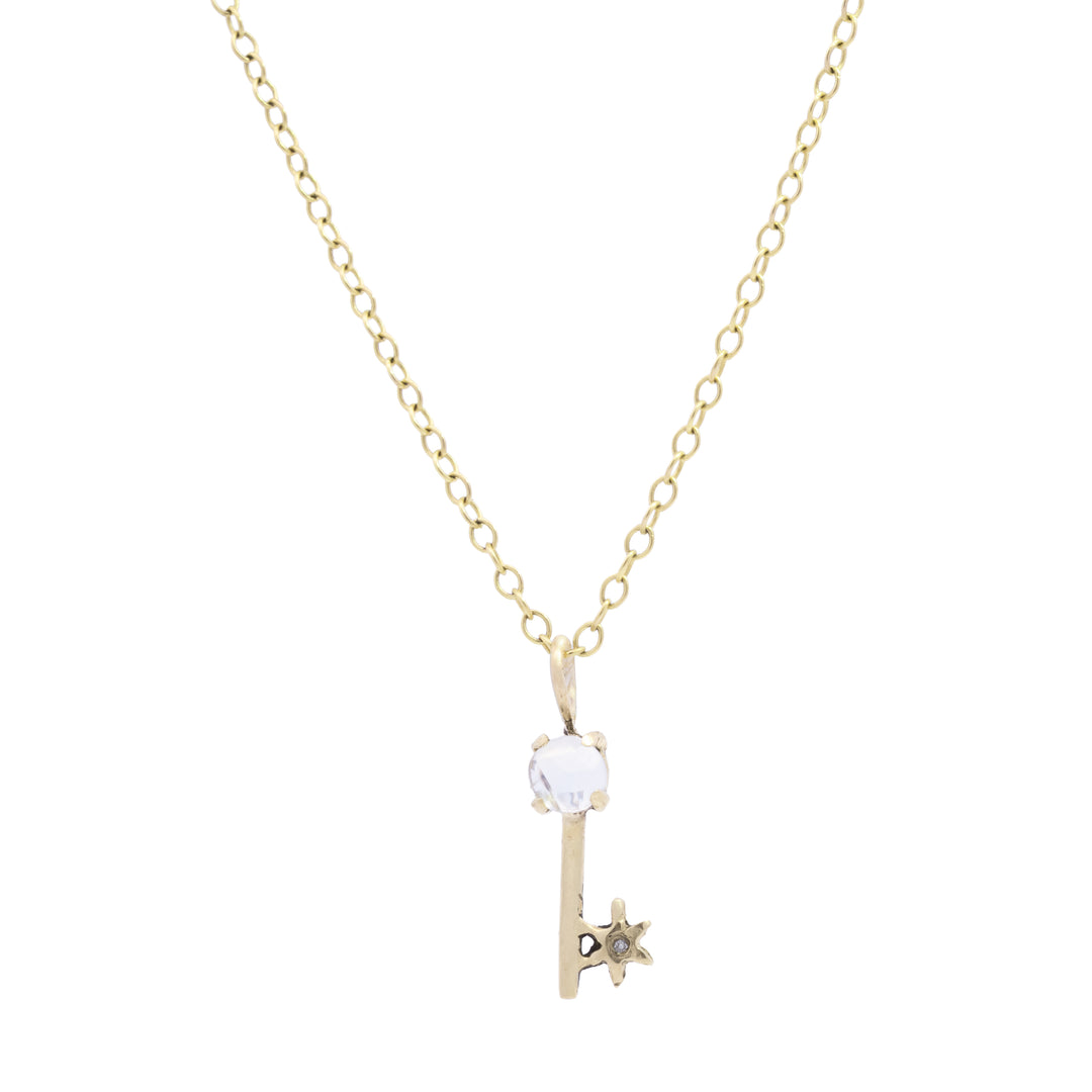 Moonstone Key Amulet Charm