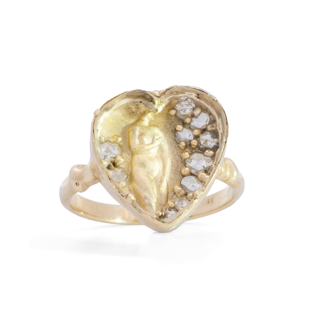 Venus Bezel Heart Ring