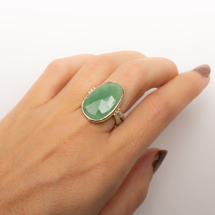 Green Amethyst Ring