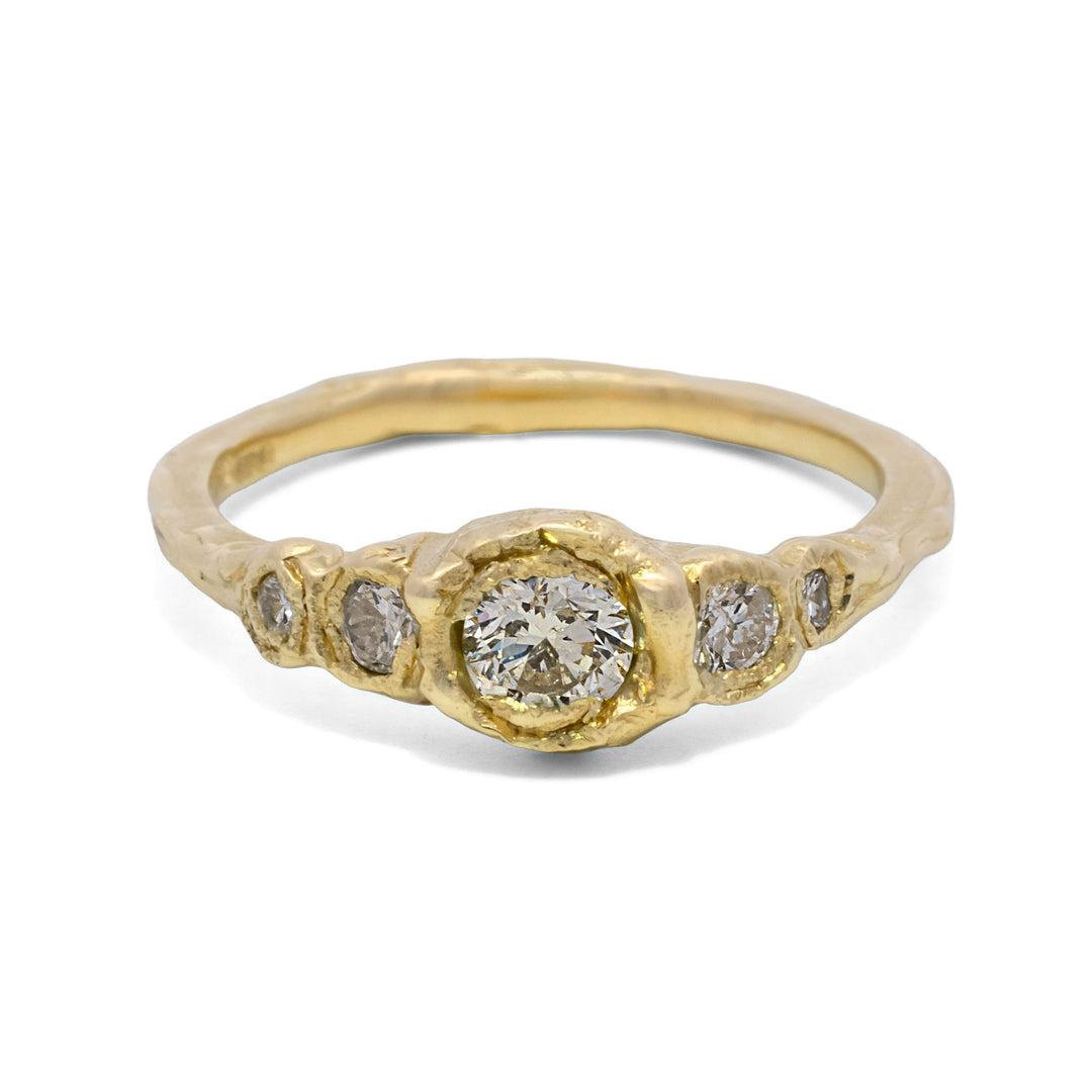 Armach Five Stone Diamond Organic Ring