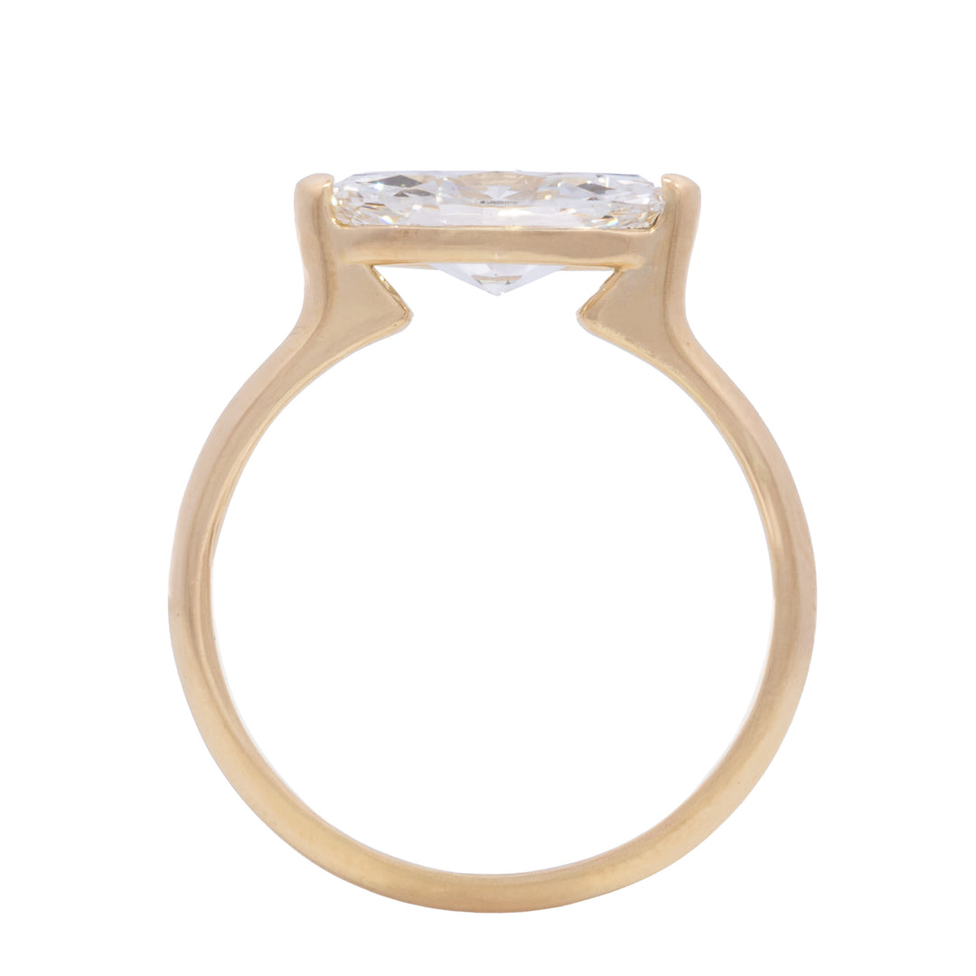 East West Marquise Lab Created Diamond Solitaire Ring