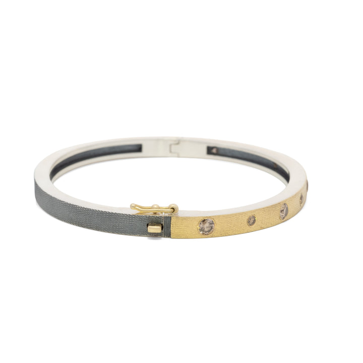 Trunk Show 4 mm Melia Yellow Gold Champagne Diamond Bracelet