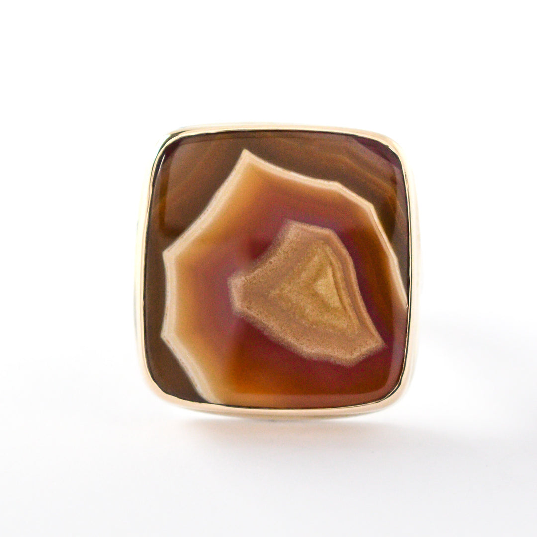 Square Agua Nueva Agate Ring