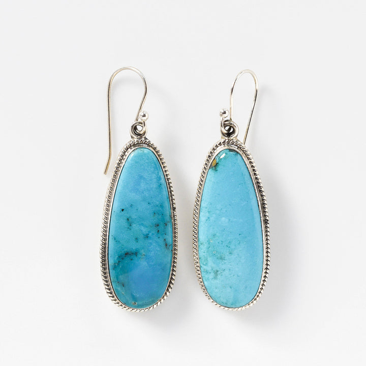 Long Turquoise Drop Earrings