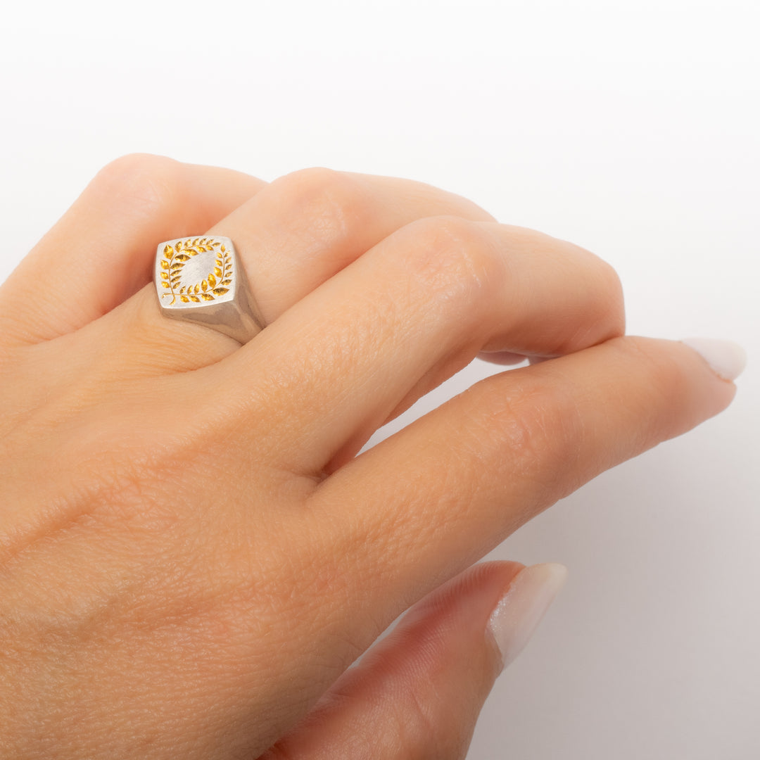 Laurel Signet Ring
