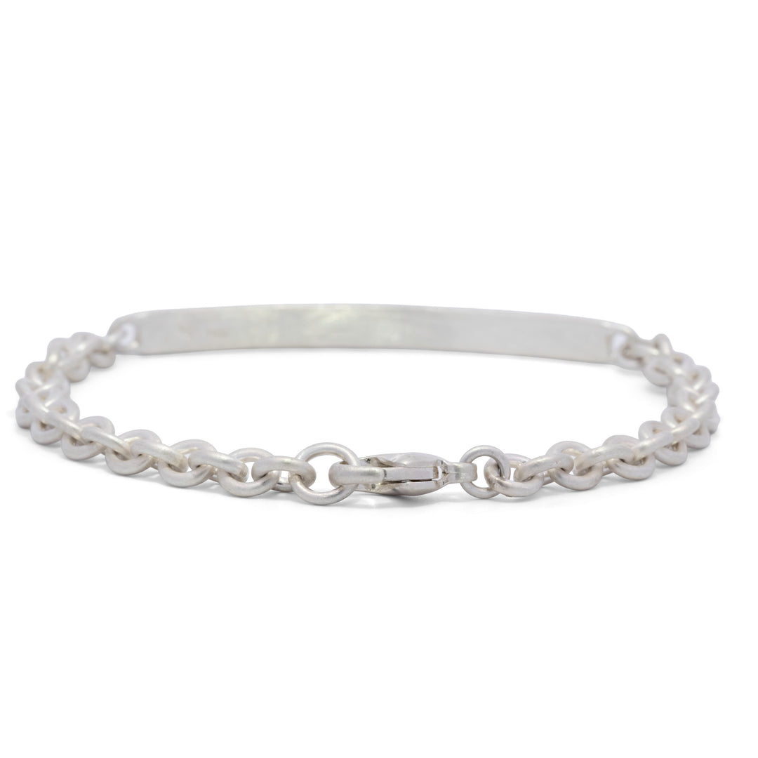 0.17 tcw Brown Diamond Hammered Bar Chain Link Bracelet