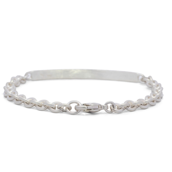 0.17 tcw Brown Diamond Hammered Bar Chain Link Bracelet