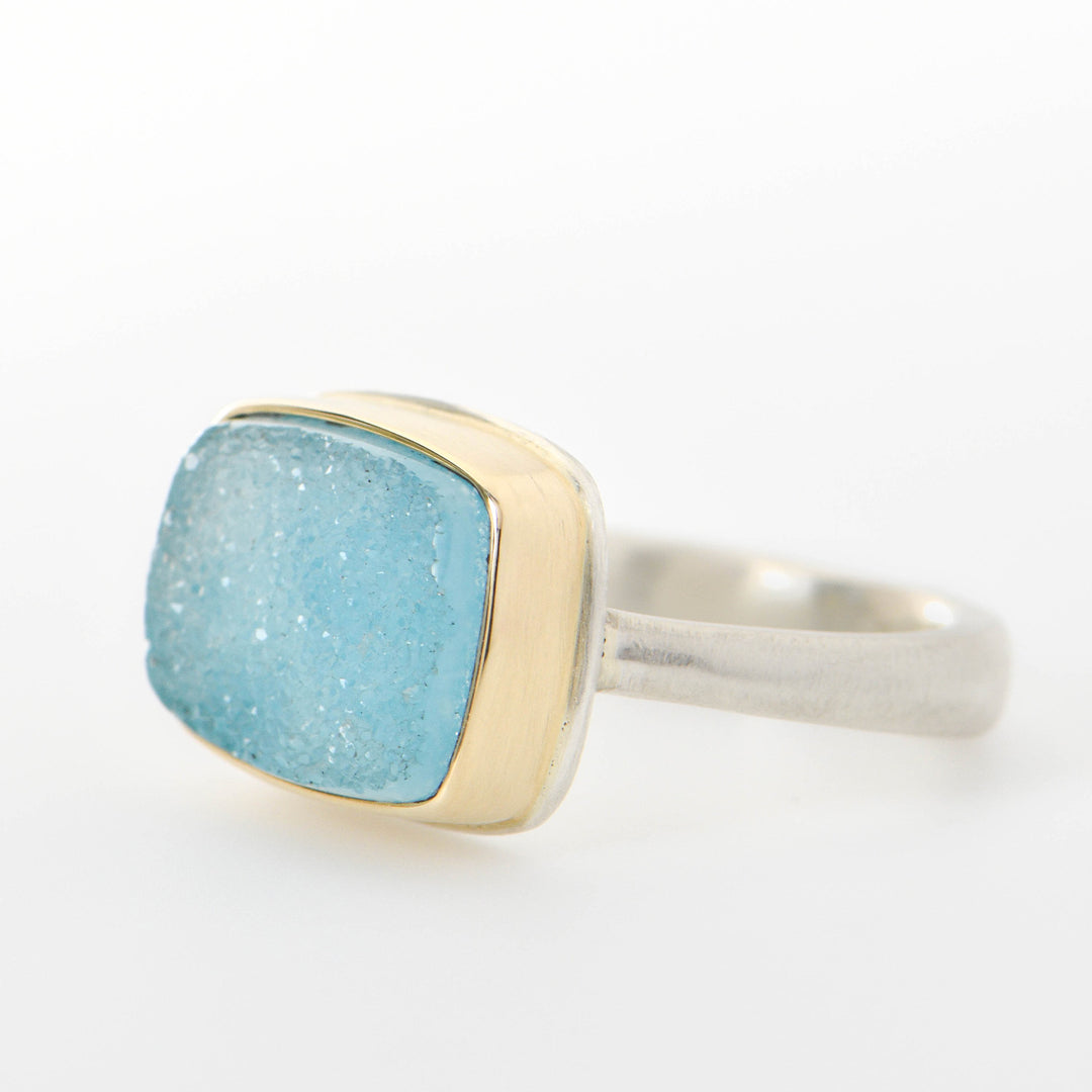 Chrysocolla Druzy Ring