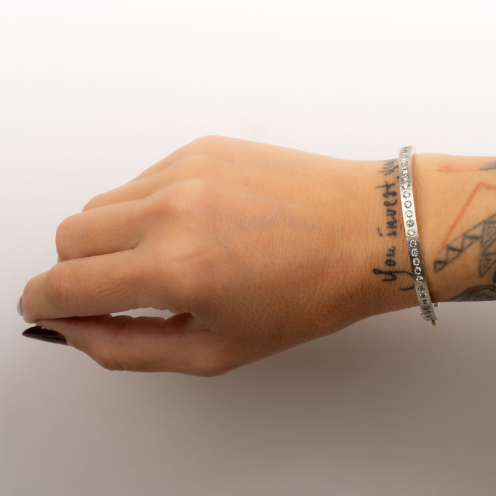 Trunk Show 4mm Adam Plus Salt & Pepper Diamond Bangle Bracelet
