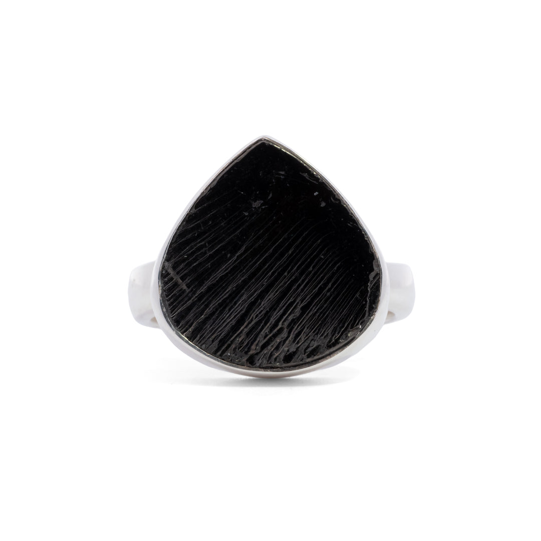 Teardrop Black Sugilite Ring