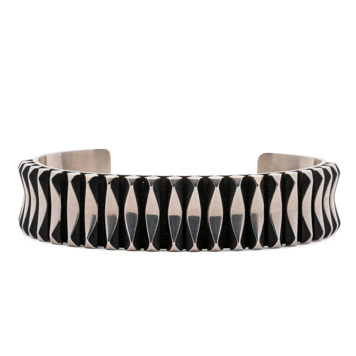 Geometric Silver Cuff Bracelet