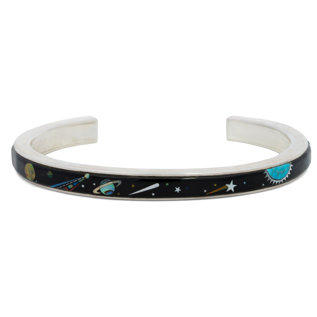 Large Galaxy Stone Inlay Cuff