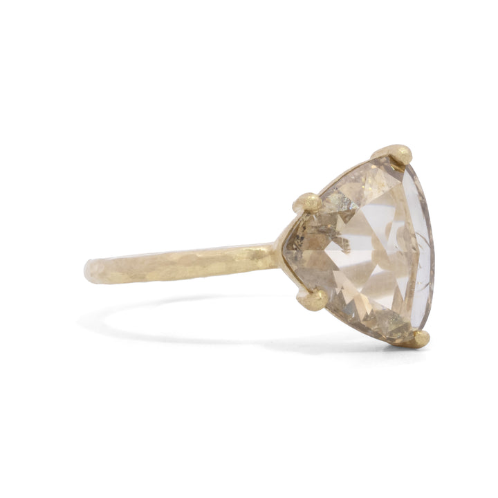 Asymmetrical Brown Diamond Ring