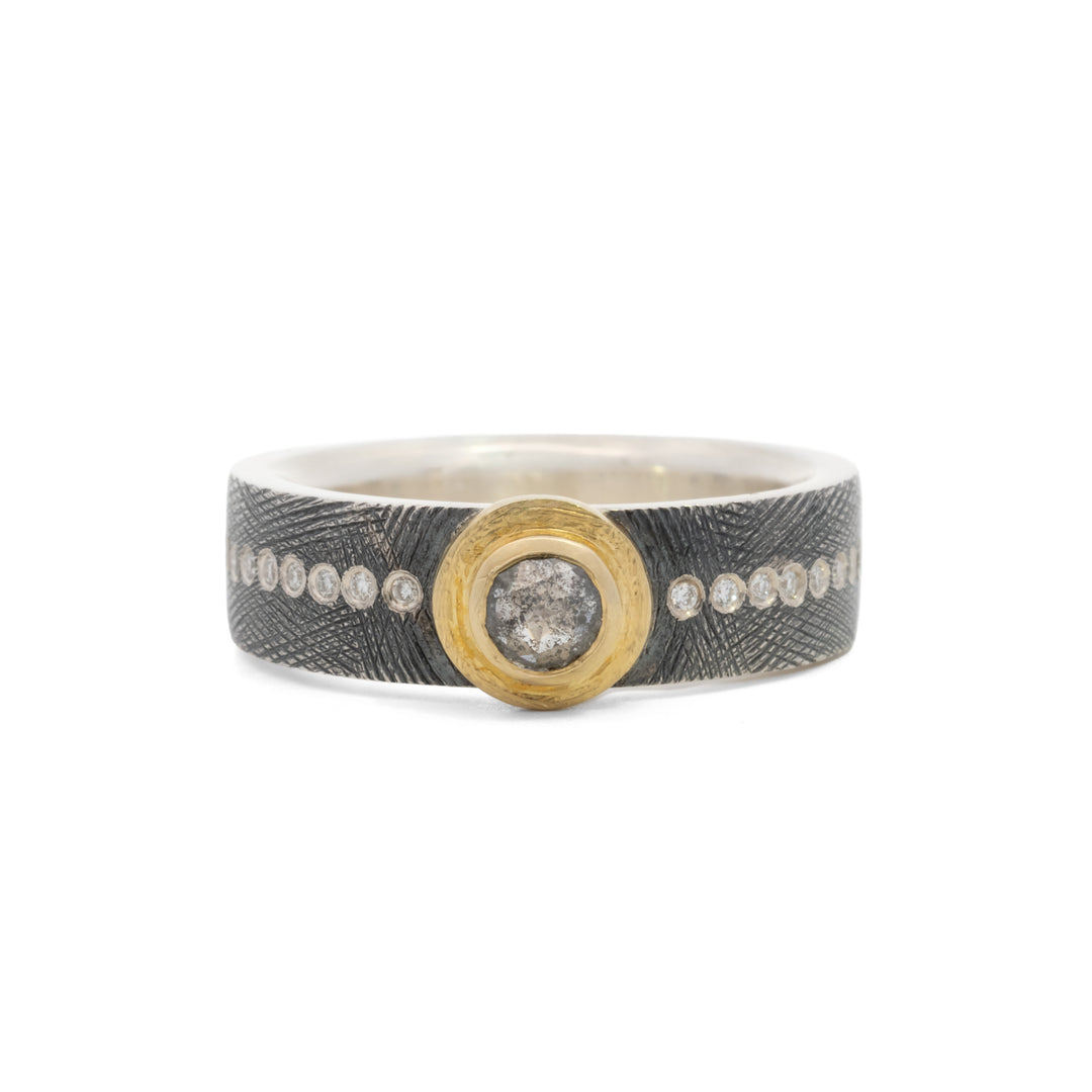 Trunk Show Junia Plus Salt & Pepper Diamond Ring