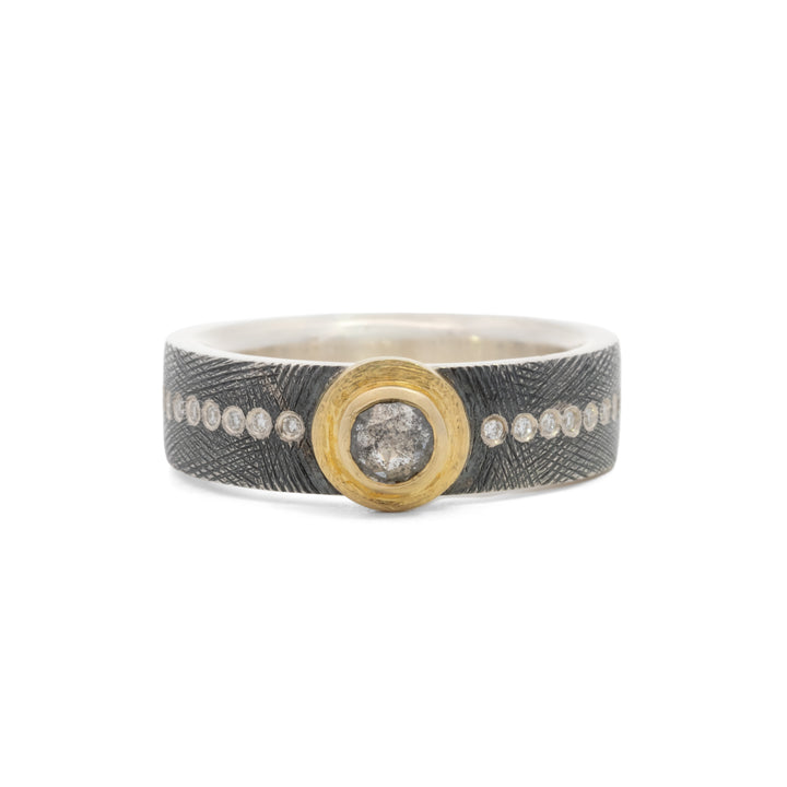 Trunk Show Junia Plus Salt & Pepper Diamond Ring