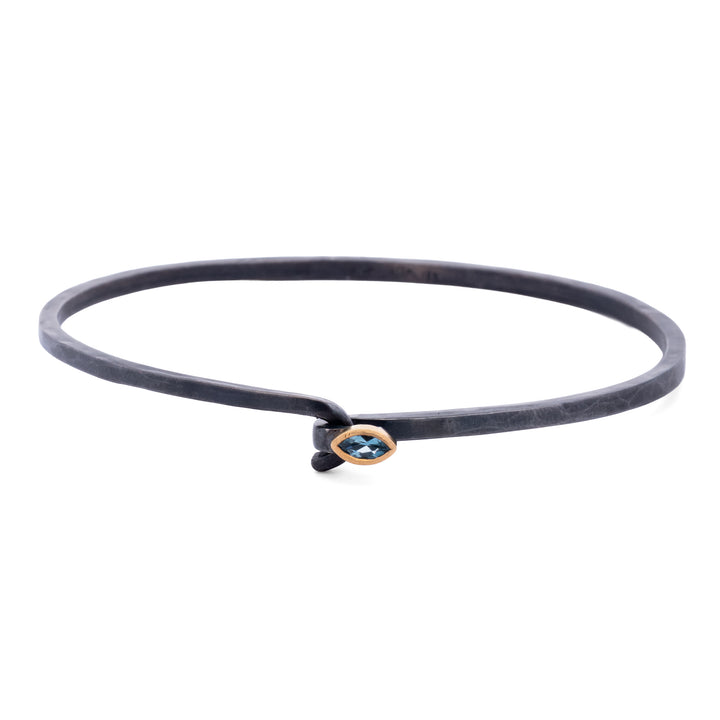 Marquise Aquamarine Hook Bracelet