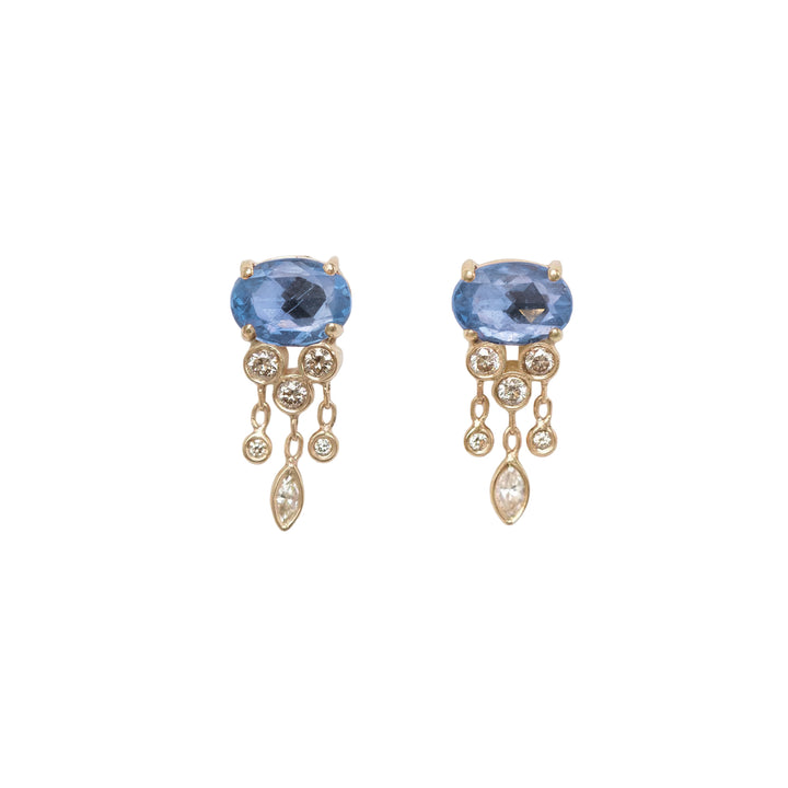 Sapphire and Diamonds Jellyfish Earrings