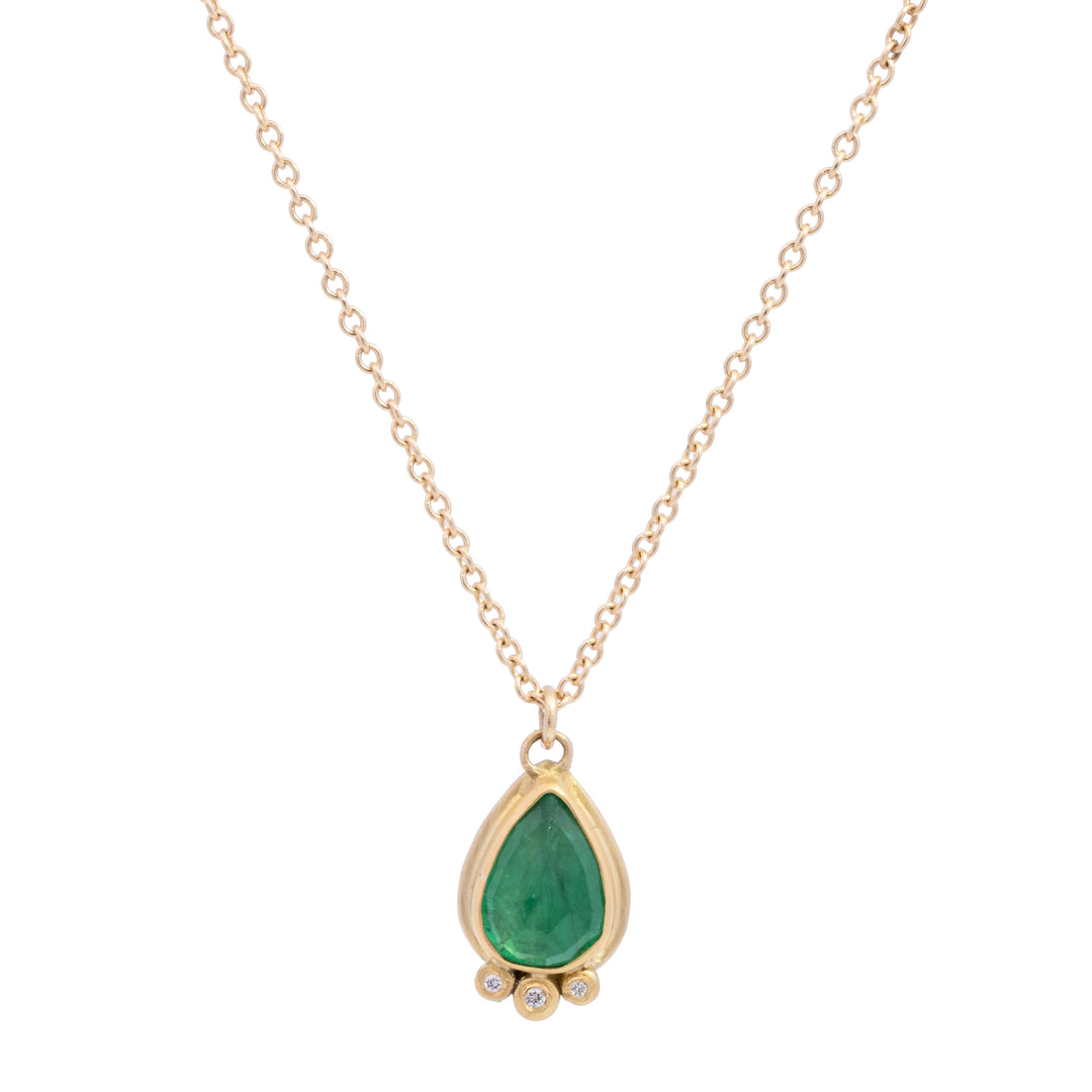 Teardrop Emerald Necklace