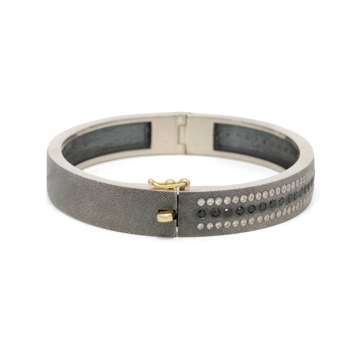 Trunk Show 8 mm Adam Triple Black & White Diamond Bracelet