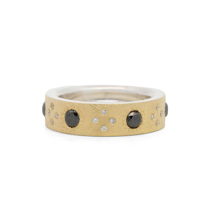 Trunk Show 6 mm Daphnie Black & White Diamond Ring