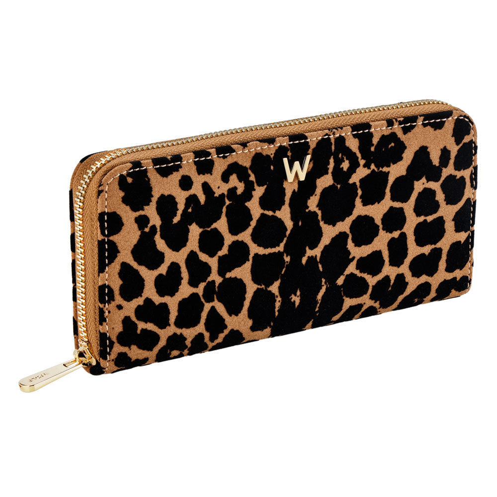 Savanna Leopard Print Long Zip Wallet