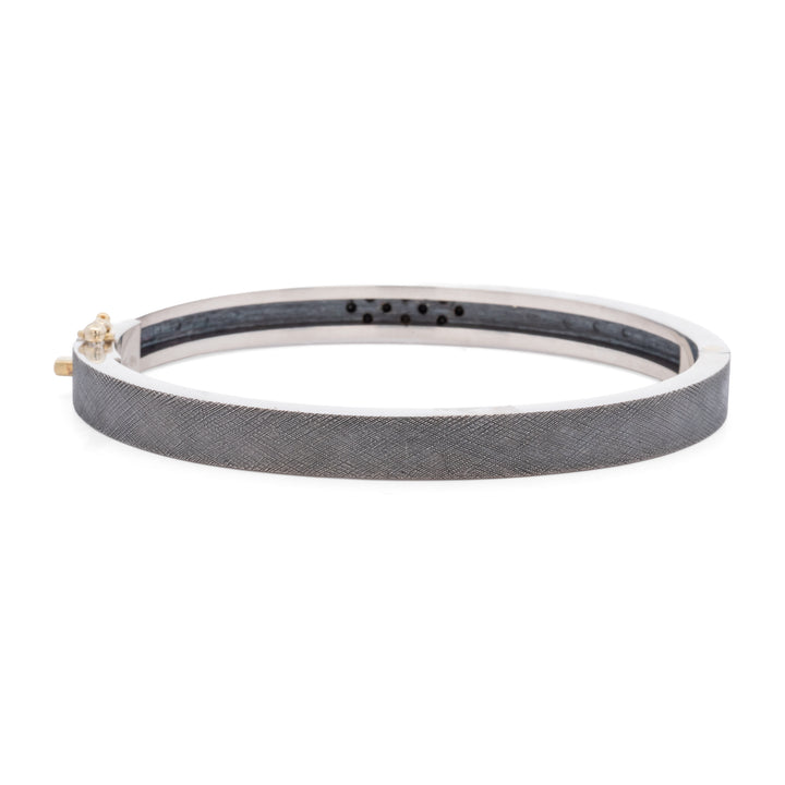 6mm Gemma Lux Diamond Silver Bangle Bracelet