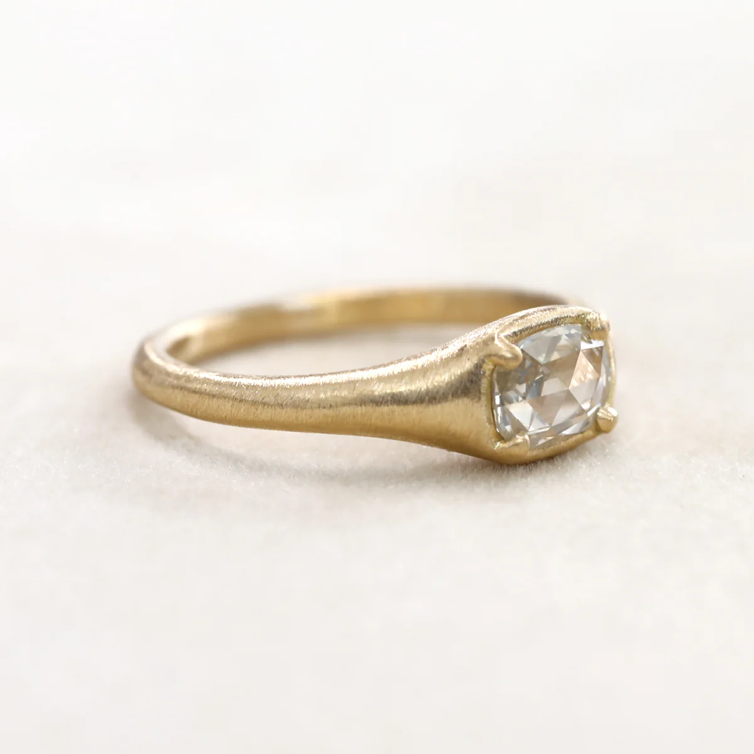 Trunk Show Colorless Rose Cut Diamond Ring