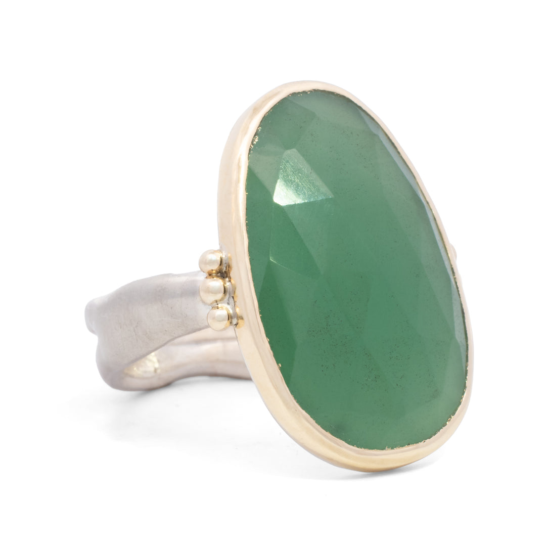 Green Amethyst Ring
