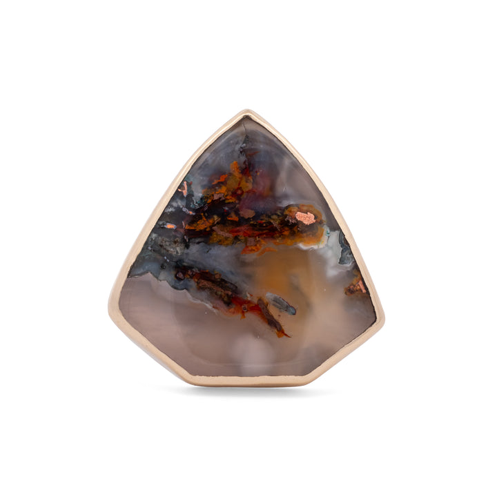 Copper and Chrysocolla in Quartz Ring