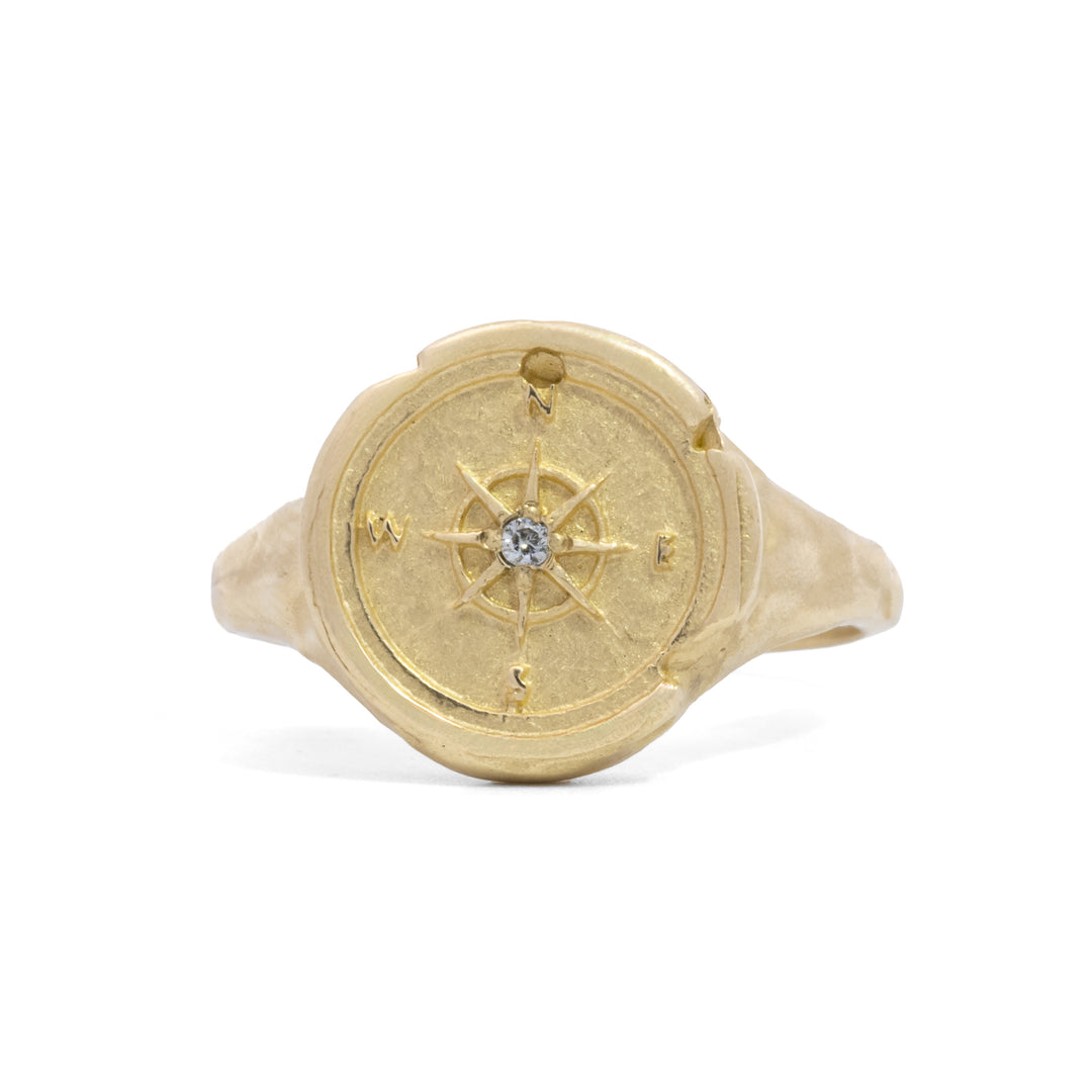 Compass Signet Ring