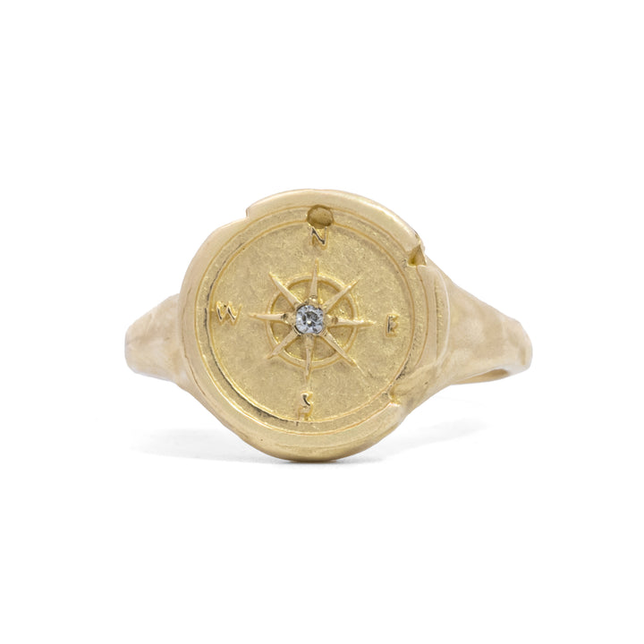 Compass Signet Ring