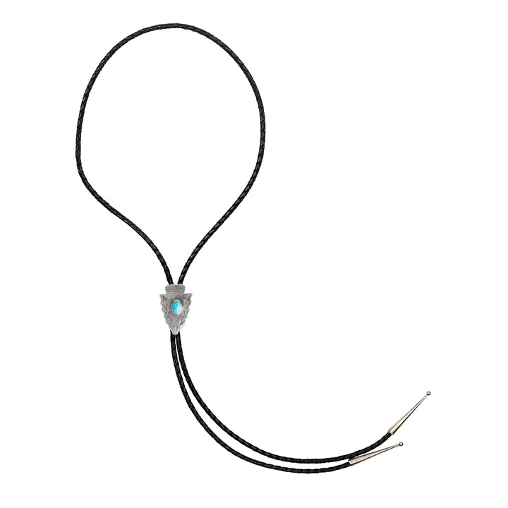 Turquoise Arrowhead Bolo Tie Necklace