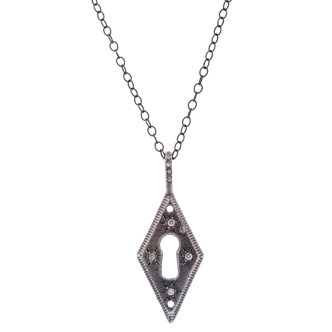 Diamond Key Plate Charm