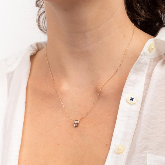 Wrapped Pink Tourmaline Necklace