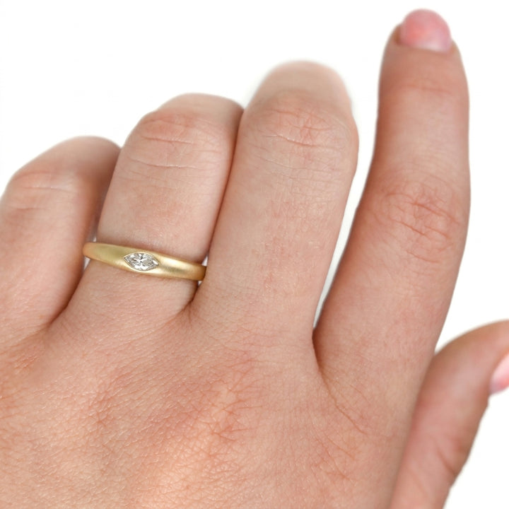 Tapered Marquise Diamond Ring