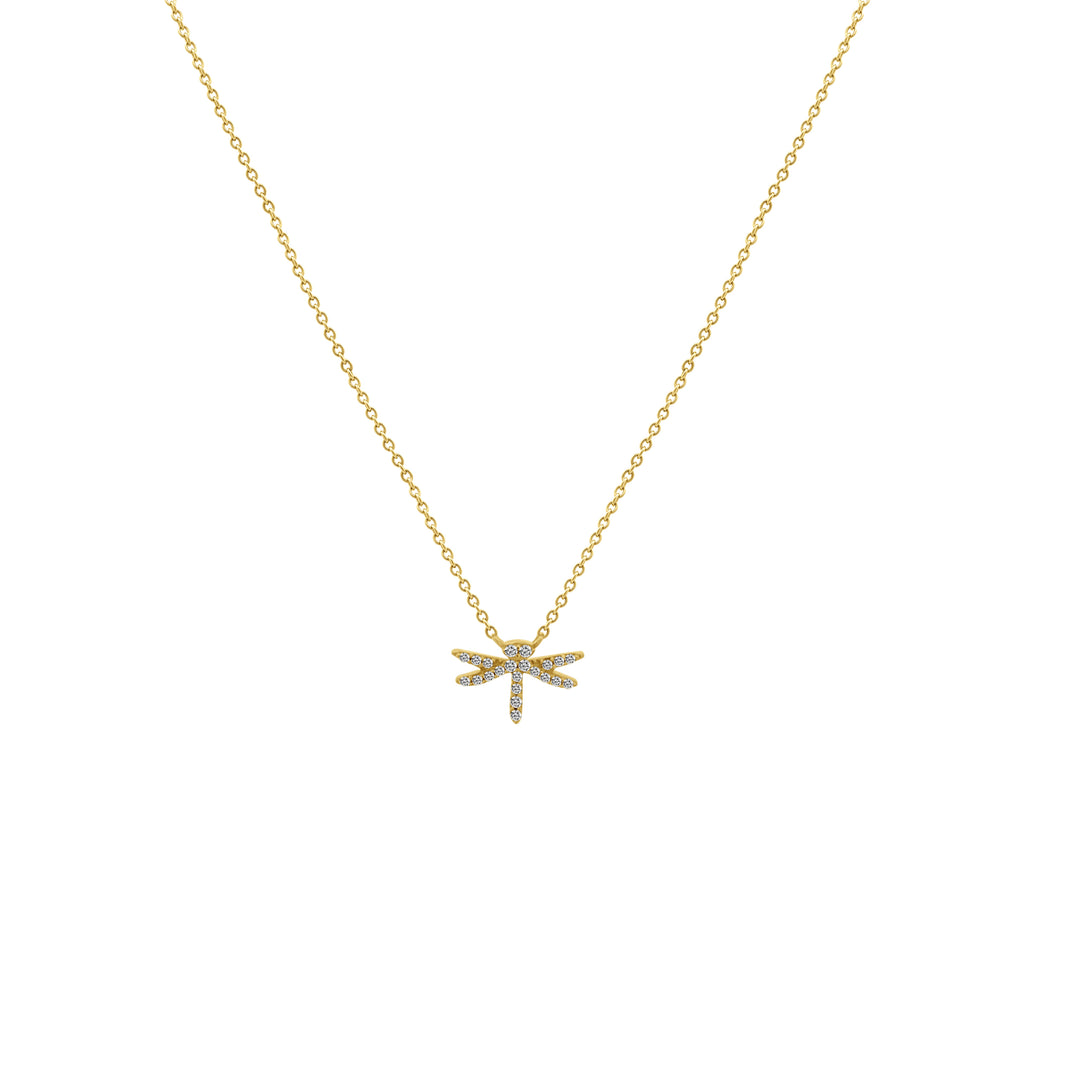 Diamond Dragonfly Necklace