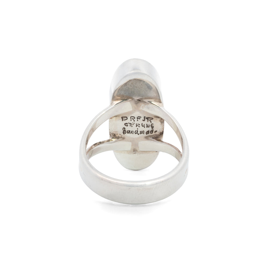 Small Oval Cactus Night Sky Inlay Ring