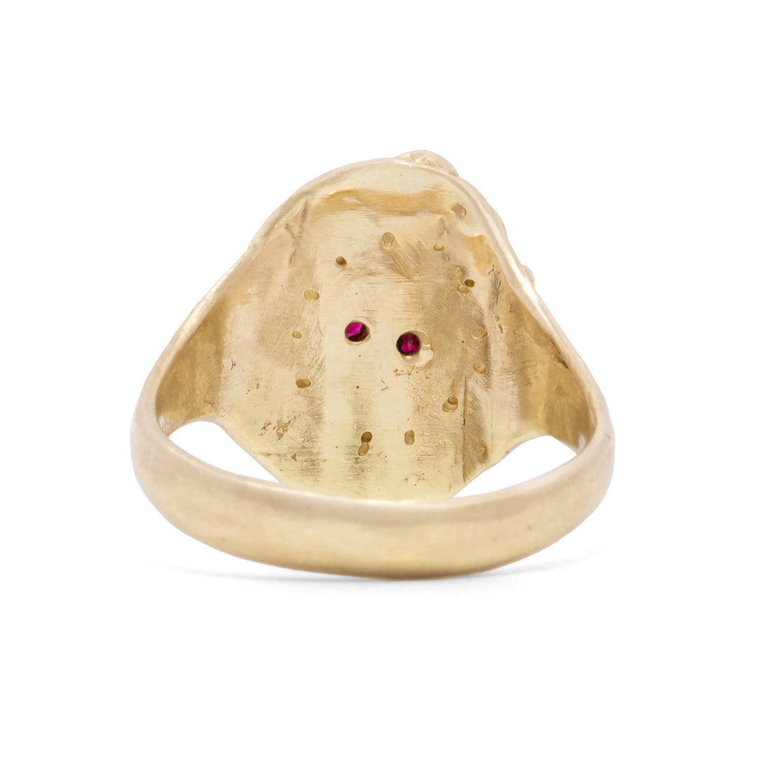 Momento Mori Rock Crystal Framed Skull Ring