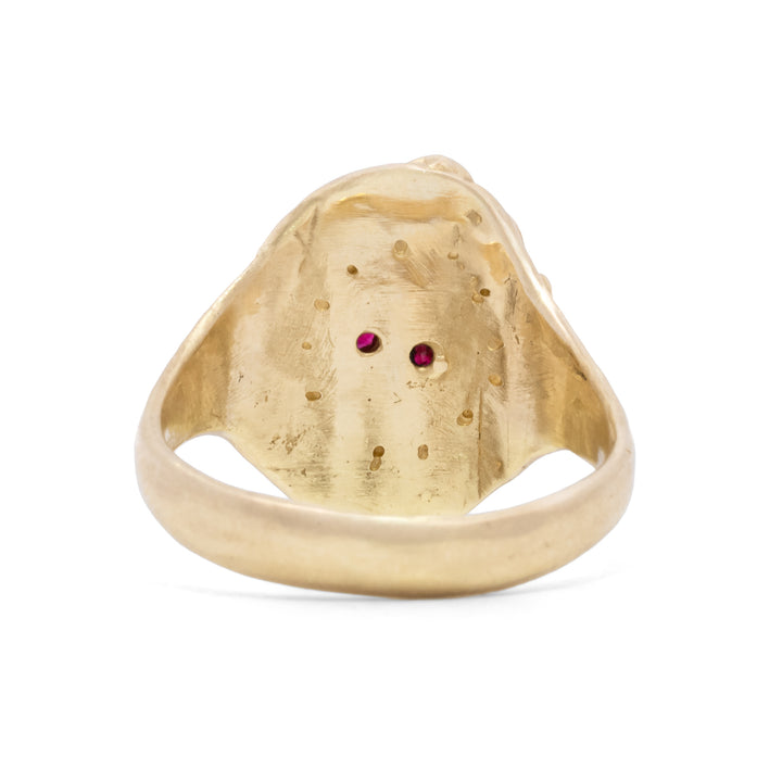 Momento Mori Rock Crystal Framed Skull Ring