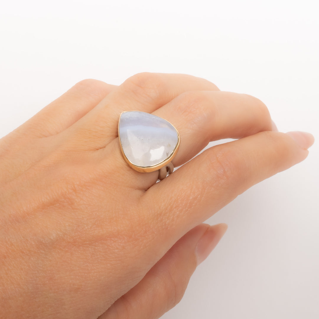 Blue Lace Chalcedony Ring