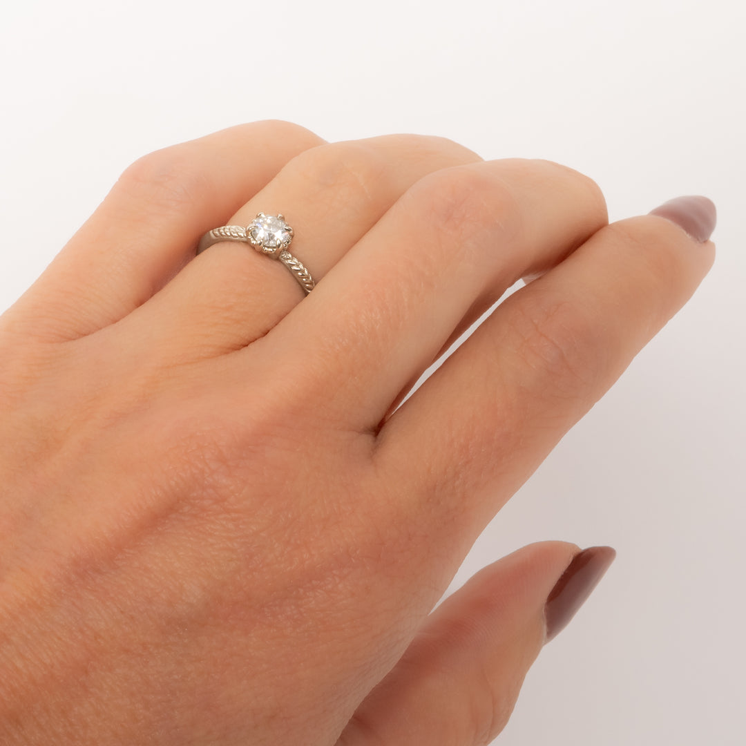 Old European Cut Evergreen Solitaire Ring