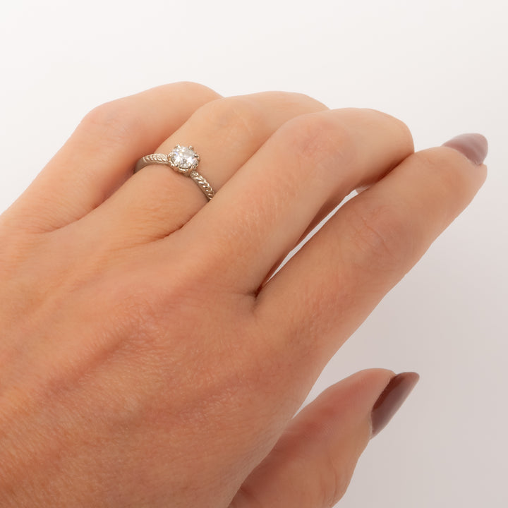 Old European Cut Evergreen Solitaire Ring
