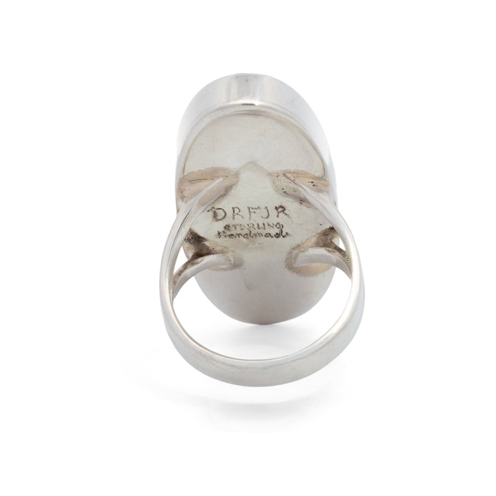 Large Oval Apple Coral Cactus Night Sky Ring