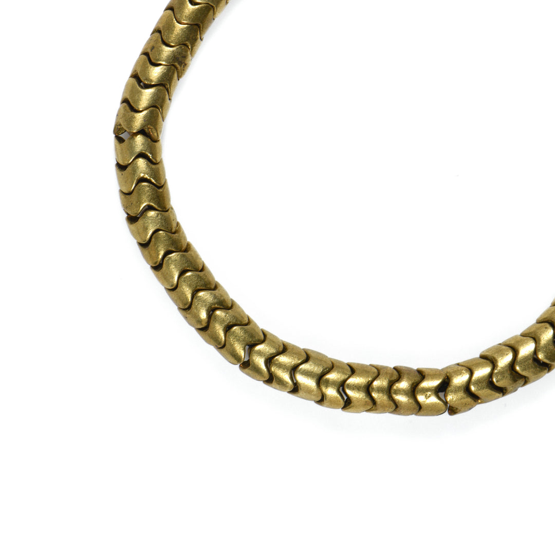 6mm Brass Snake Chain Bracelet